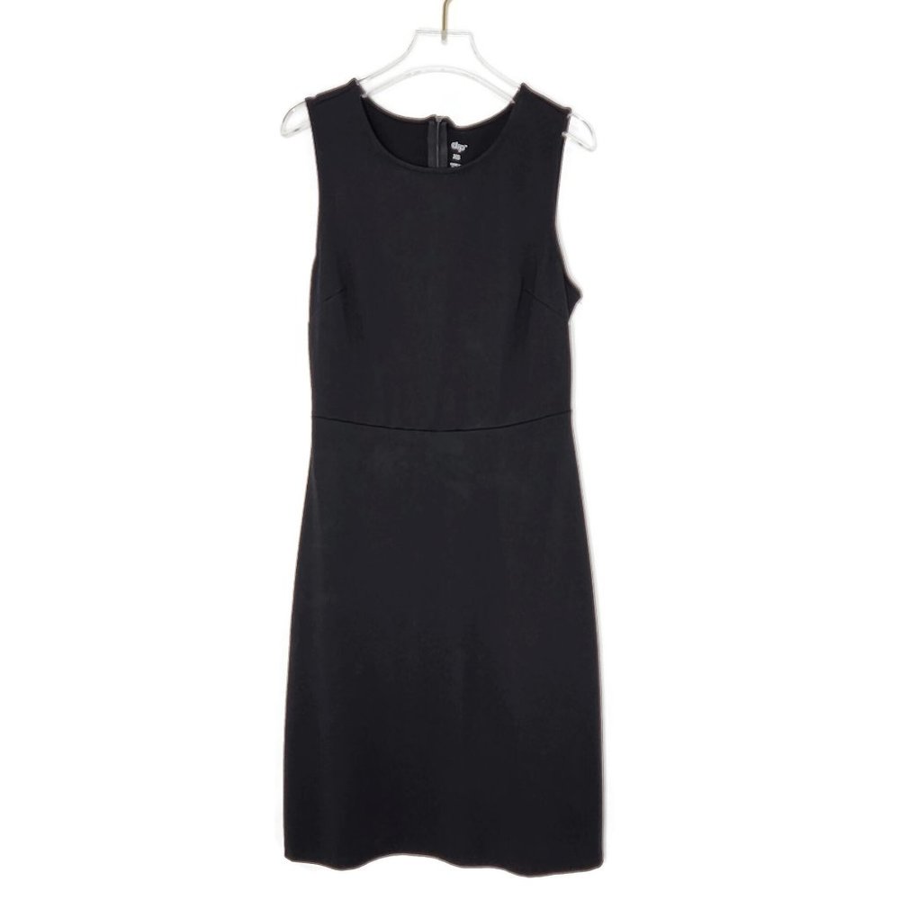 Dip Sheath Dress XS Black Sleeveless Spring Stretch Above Knee